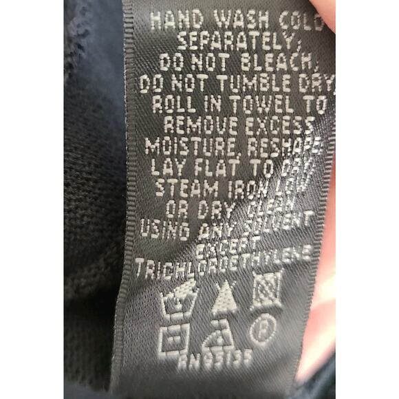 Lafayette 148 Semi Sheer Mesh Tunic Top Medium Black Stripe Minimalist Luxury - Picture 11 of 11